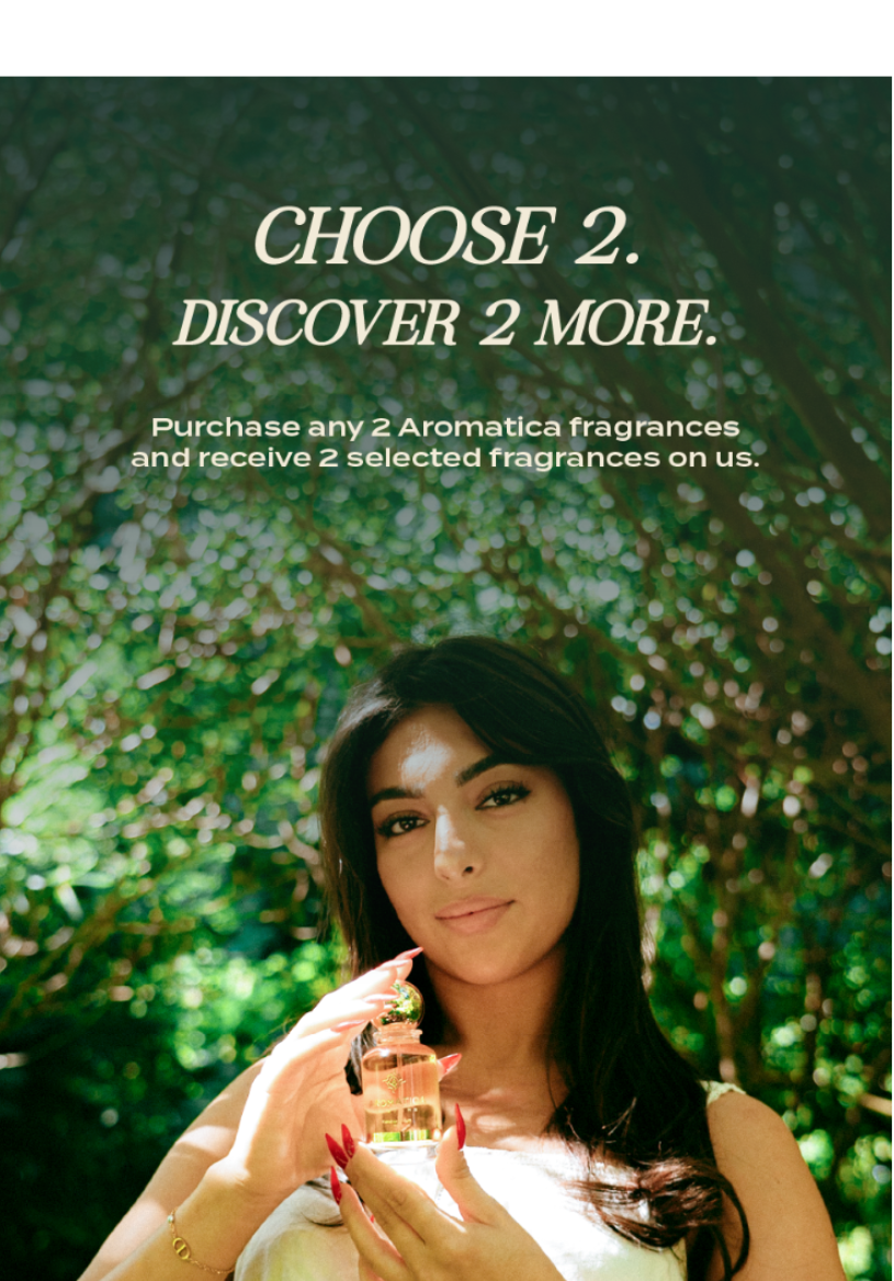 A promotional ad-style image with text reading 'CHOOSE 2. DISCOVER 2 MORE.